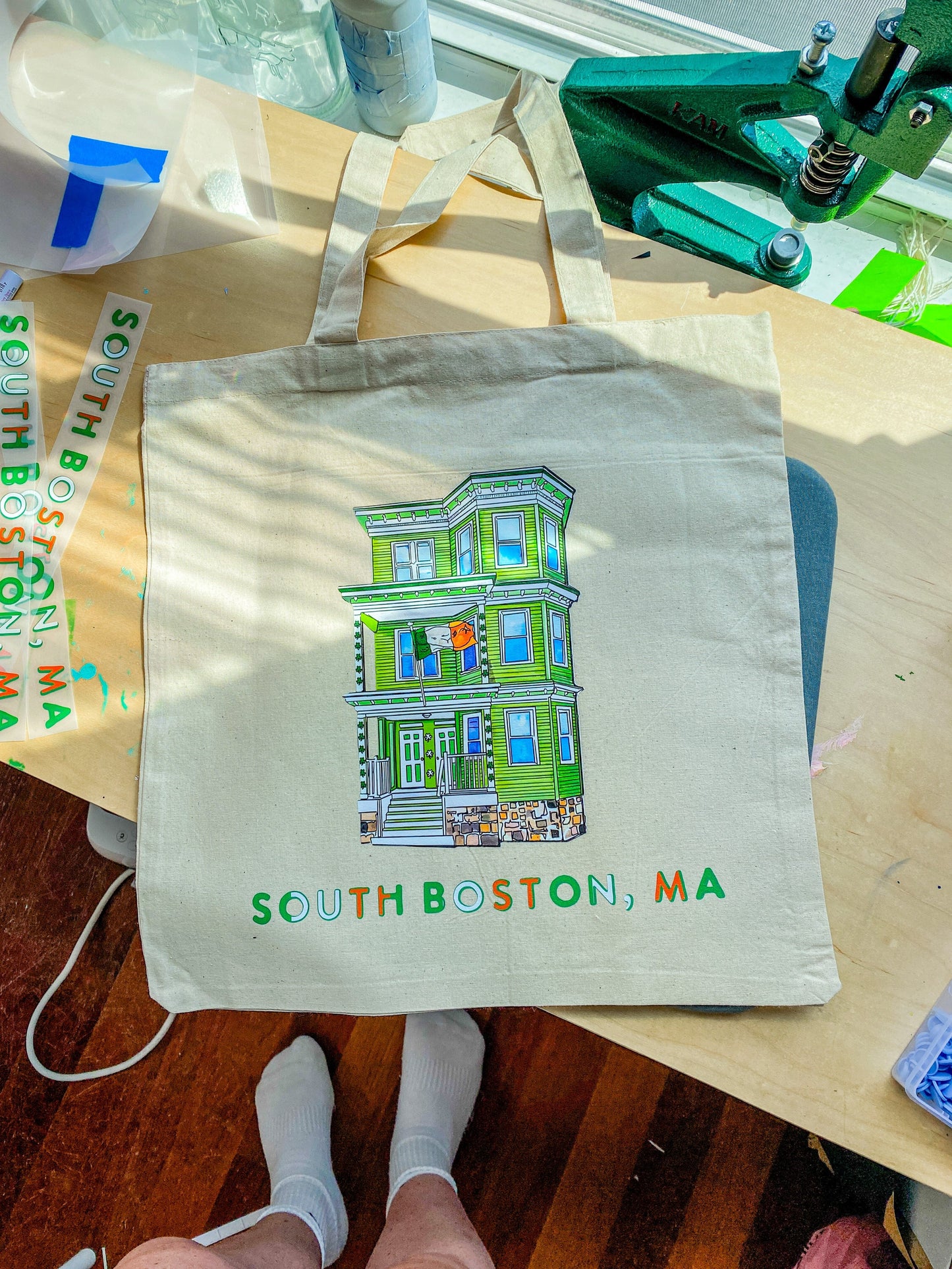 Maker / Scholar Cead Mile Failte | Southie tote bag