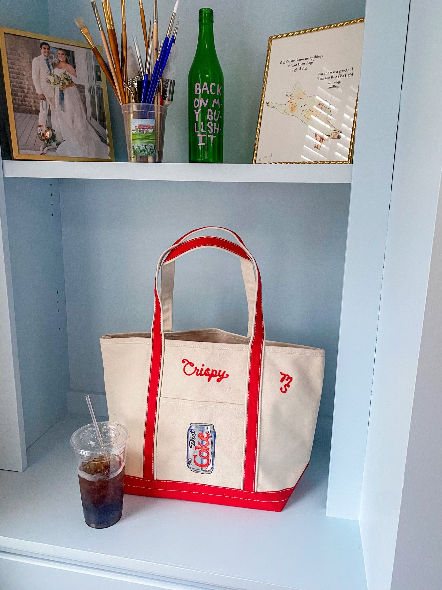 Maker / Scholar Large Crispy Hand Painted Tote