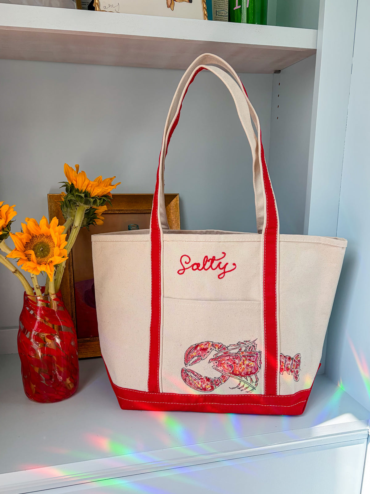 Maker / Scholar Large “Salty” Hand Painted Tote