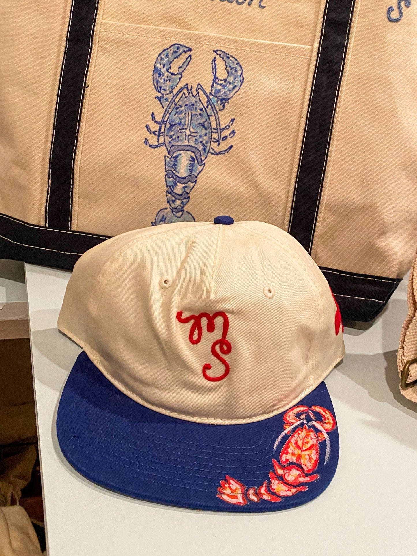 Maker / Scholar Lobster Hand Painted Snapback