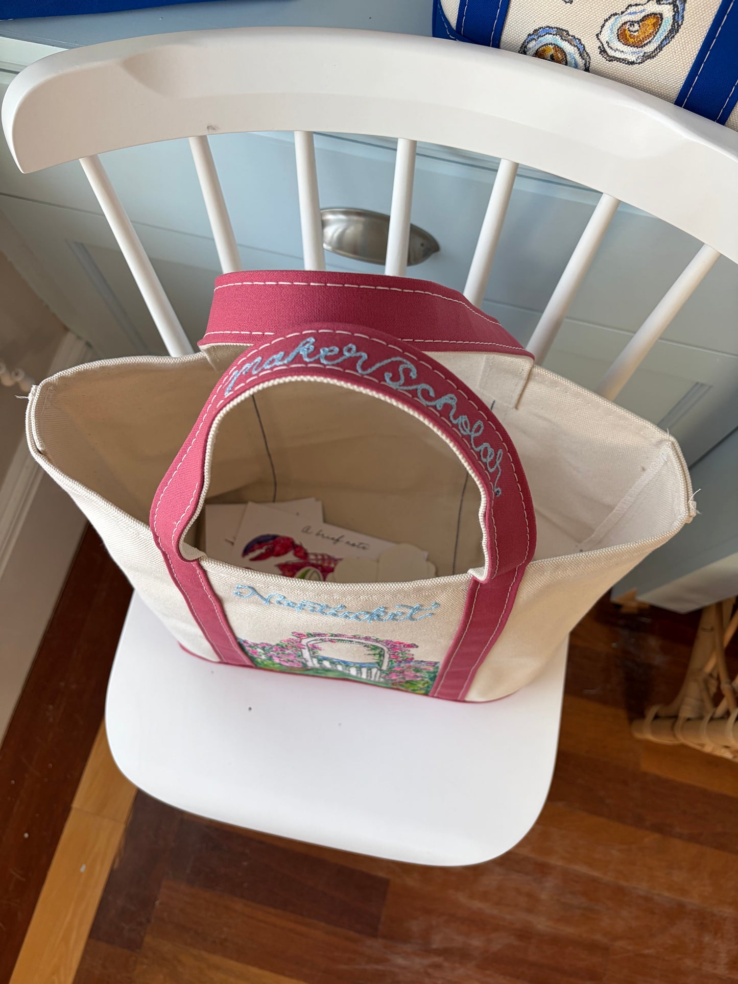 Maker / Scholar Medium Nantucket Garden Hand Painted Tote