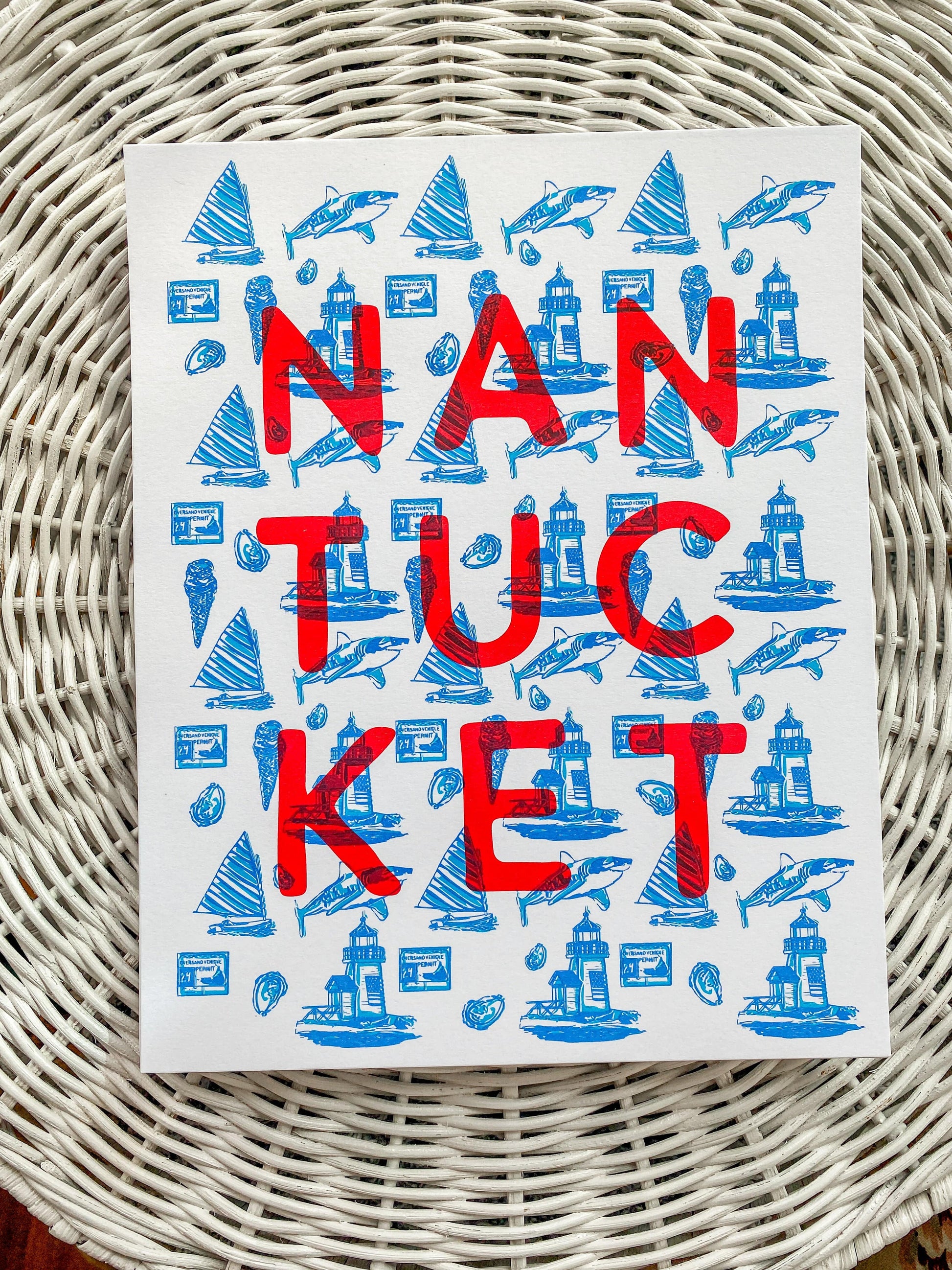 Maker / Scholar NANTUCKET | Fine Art Risograph Print