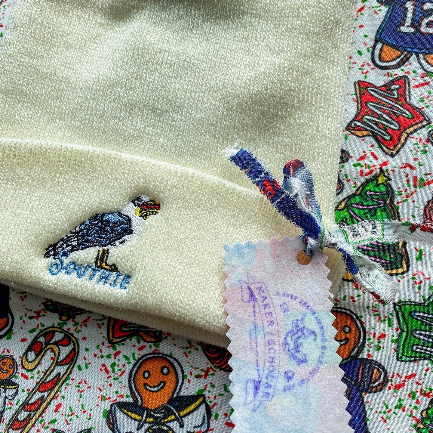Maker / Scholar Southie Seagull Embroidered Beanie