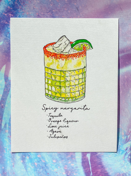 Maker / Scholar Spicy Margarita | Recipe Art Print