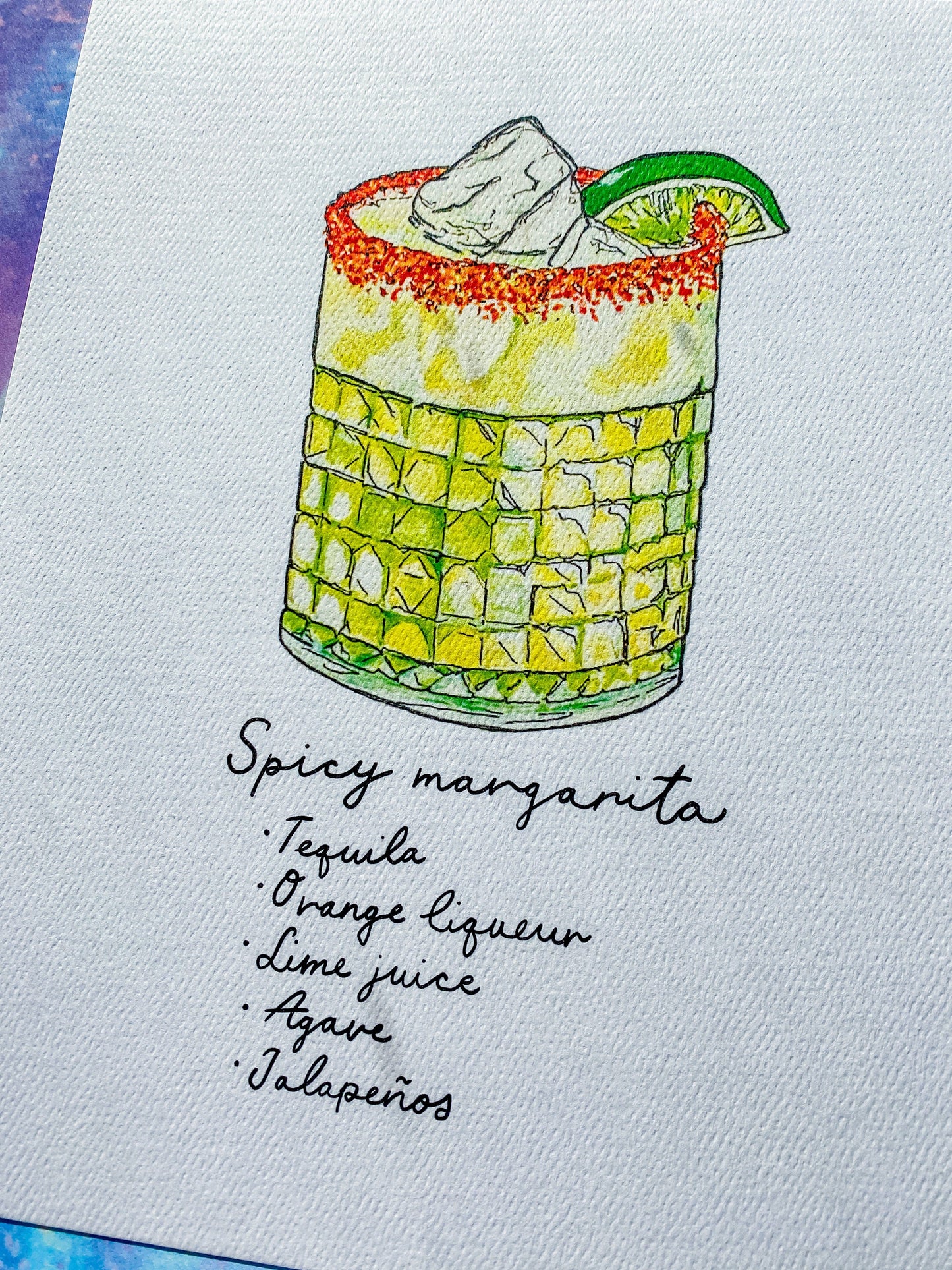 Maker / Scholar Spicy Margarita | Recipe Art Print