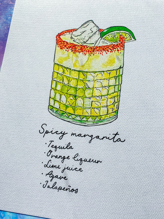 Maker / Scholar Spicy Margarita | Recipe Art Print