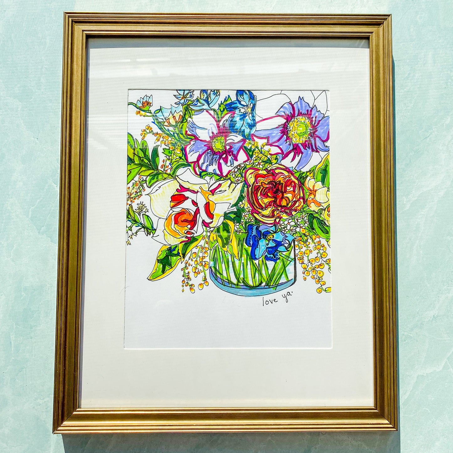 Maker / Scholar Buy the Damn Flowers Original Painting