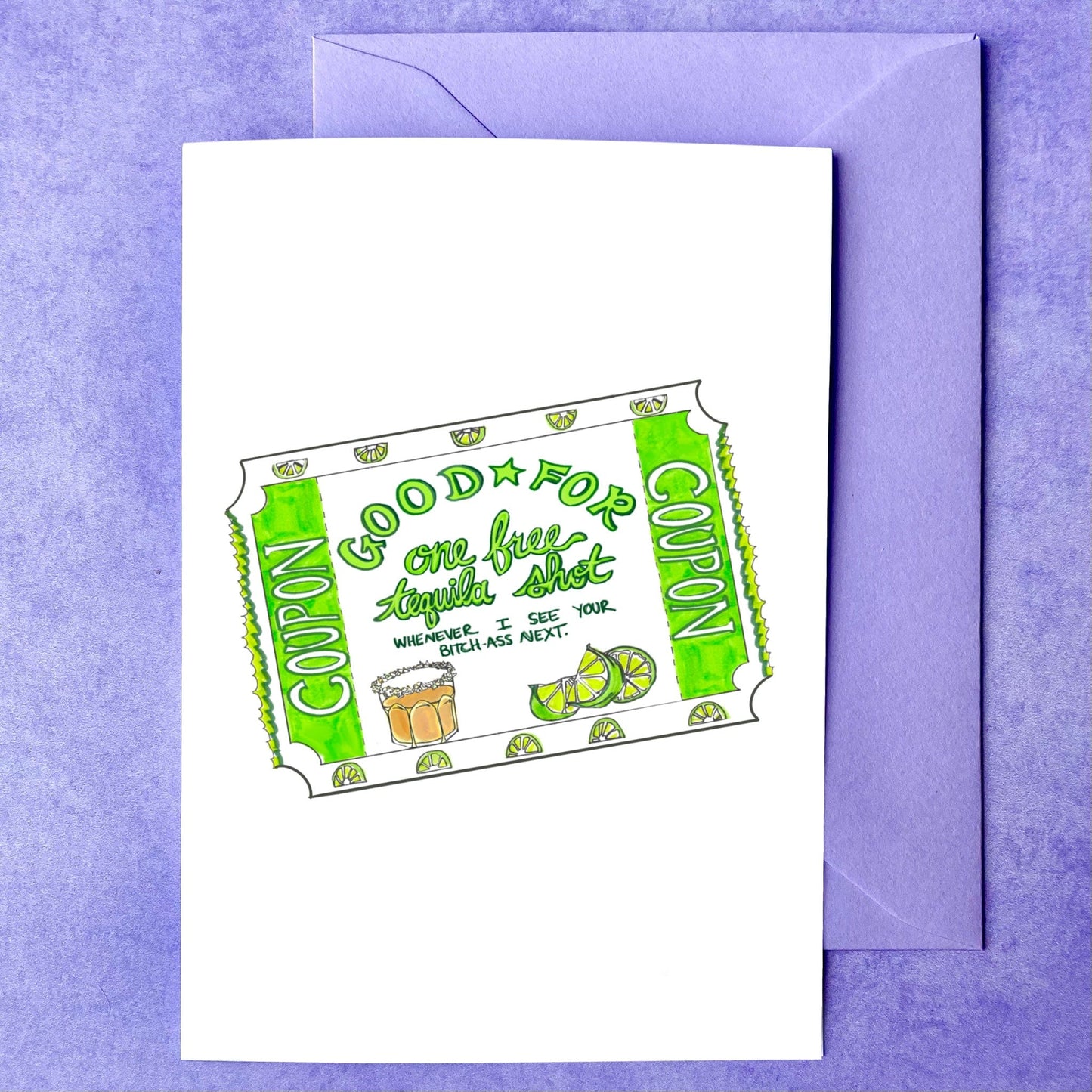 Maker Scholar COUPON: One Free Tequila Shot | "Just Because" Card