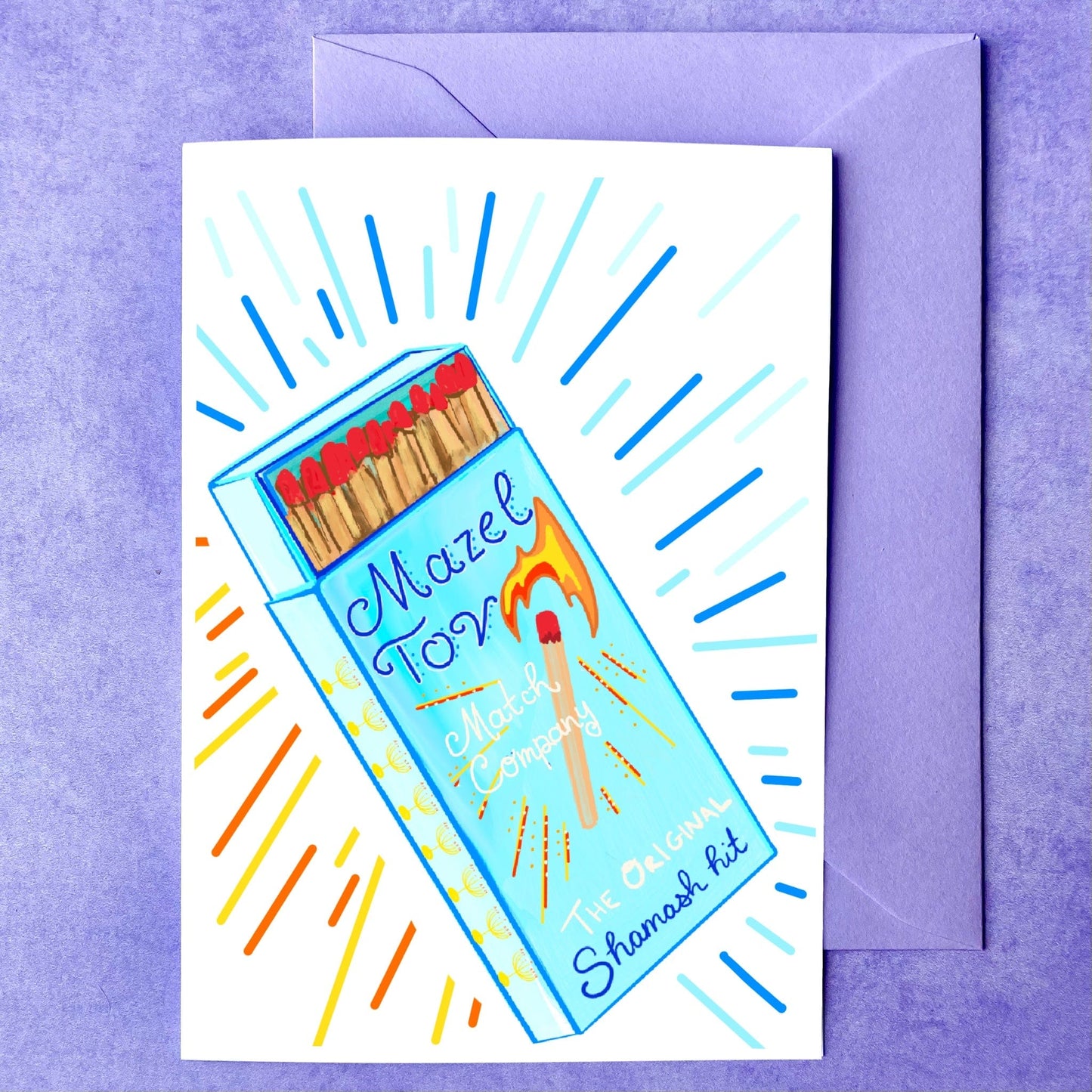 Maker Scholar Mazel Tov Matches | Hanukkah Card