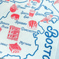 Maker / Scholar “Best of Boston” - Illustrated Map of Boston | Fine Art Risograph Print