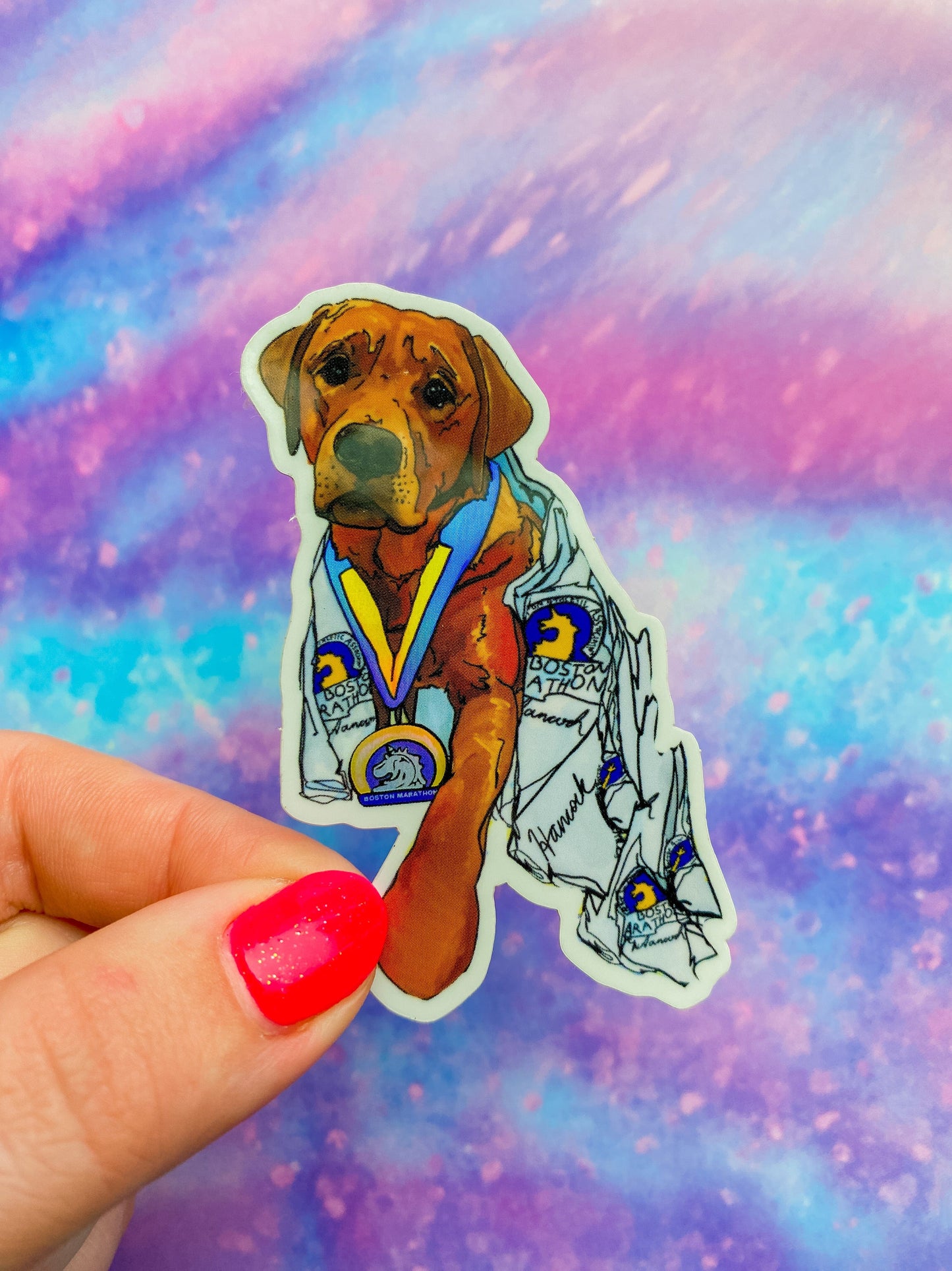 Maker / Scholar Boston’s Gone to the Dogs Sticker | Holographic Sticker