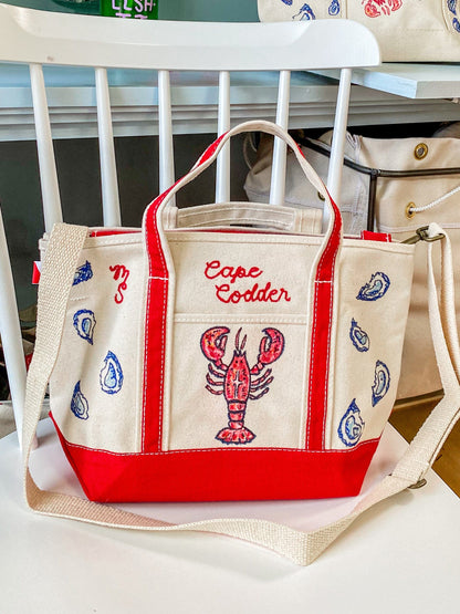 Maker / Scholar Cape Codder Hand Painted Small Strappy Tote