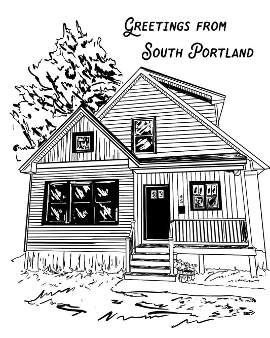 Maker / Scholar Custom Line Drawing Venue / House Portrait (Digital File & License Available)