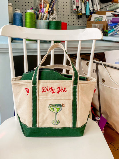 Maker / Scholar "Dirty Girl" Hand Painted Small Strappy Purse Tote