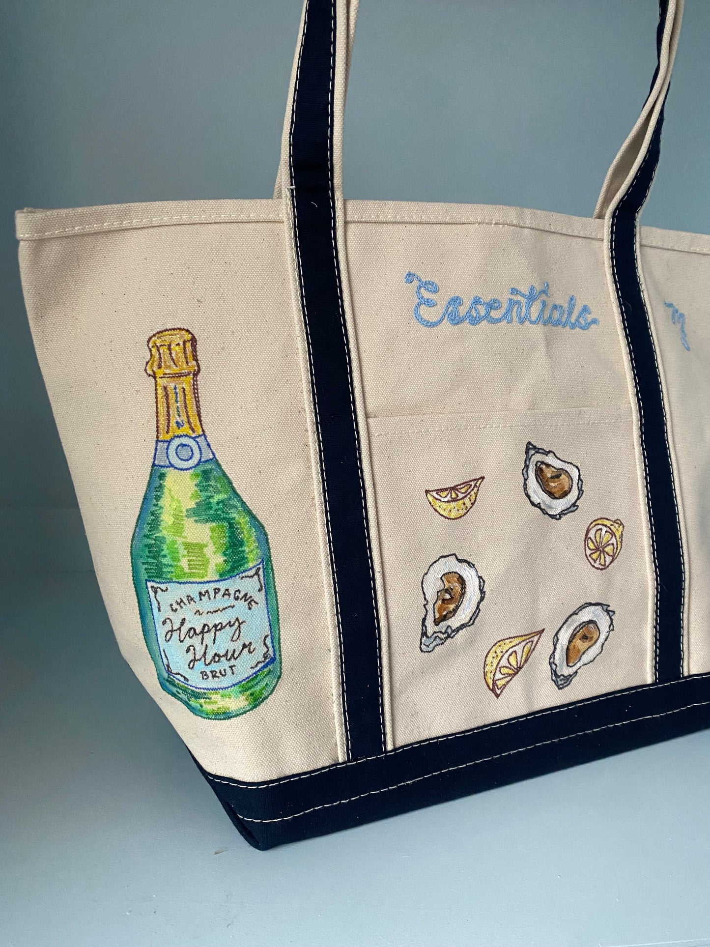 Maker / Scholar "Essentials" Hand Painted Tote Bag