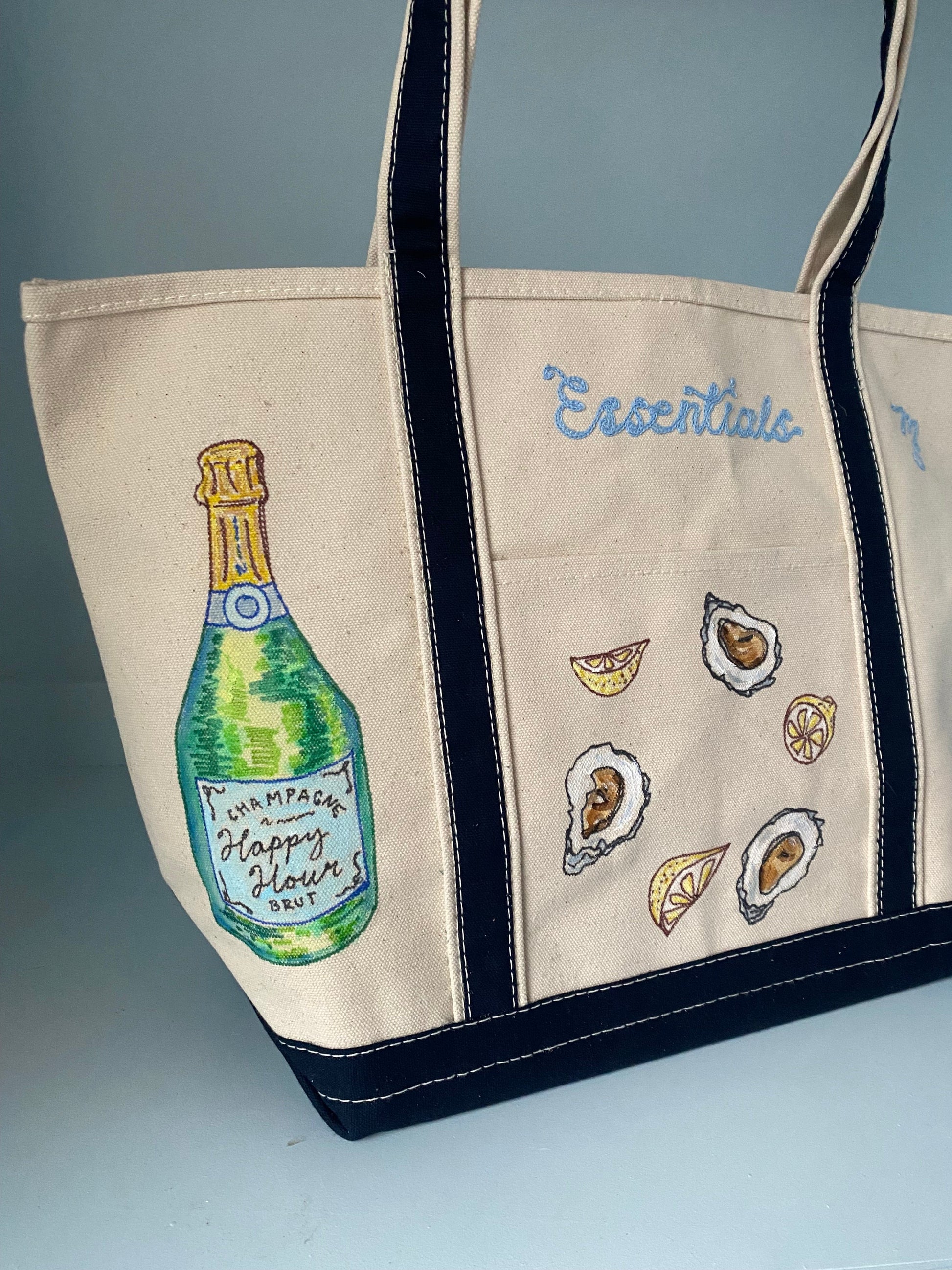 Maker / Scholar "Essentials" Hand Painted Tote Bag