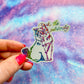 Maker / Scholar “F*ck the Patriarchy” Cat Sticker | Glitter Sticker