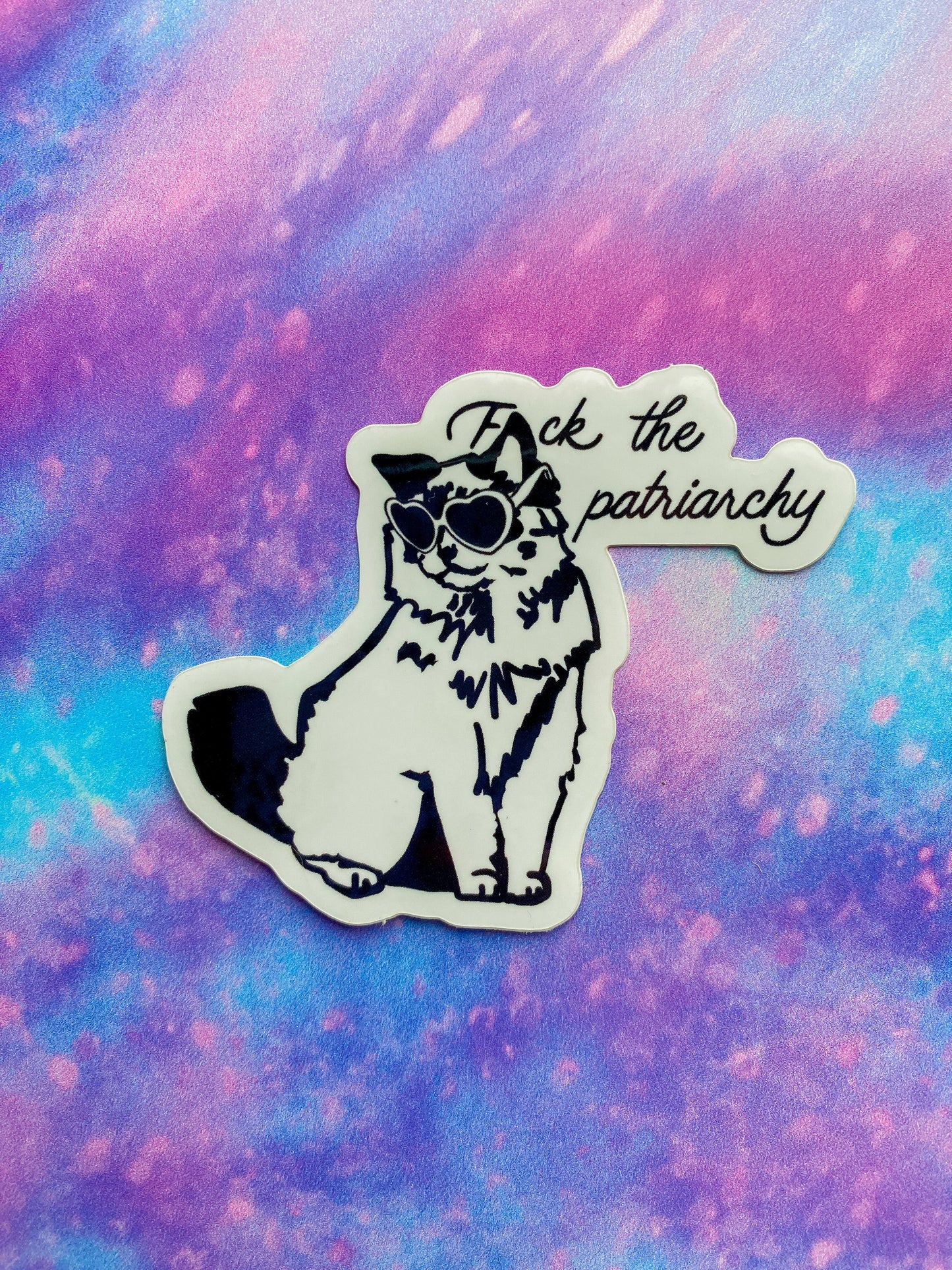 Maker / Scholar “F*ck the Patriarchy” Cat Sticker | Vinyl Sticker