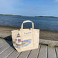 Maker / Scholar Ferry Godmother Handpainted Nantucket Tote Bag