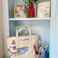 Maker / Scholar Ferry Godmother Handpainted Nantucket Tote Bag