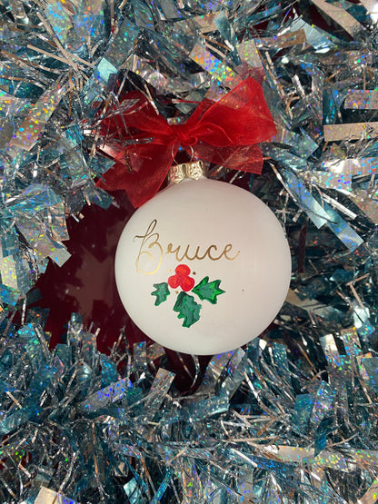 Maker / Scholar Hand Painted Pet Portrait Ornament