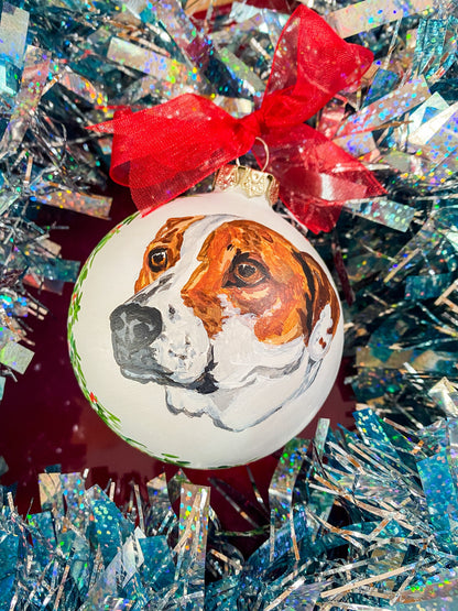 Maker / Scholar Hand Painted Pet Portrait Ornament