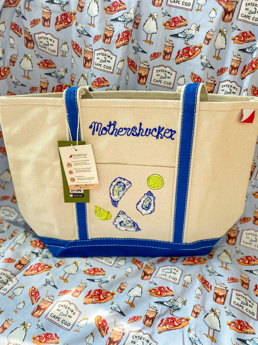 Maker / Scholar Hand Painted Tote #1: Mothershucker