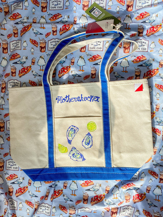 Maker / Scholar Hand Painted Tote #1: Mothershucker