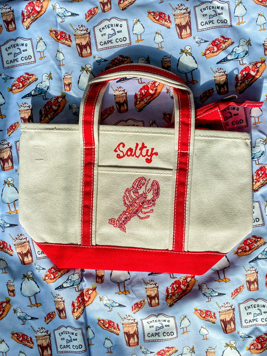 Maker / Scholar Hand Painted Tote #2: Salty