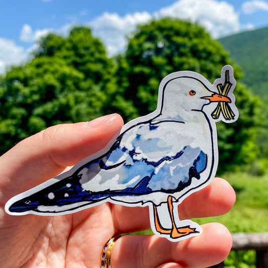 Maker / Scholar Happy Seagull Sticker