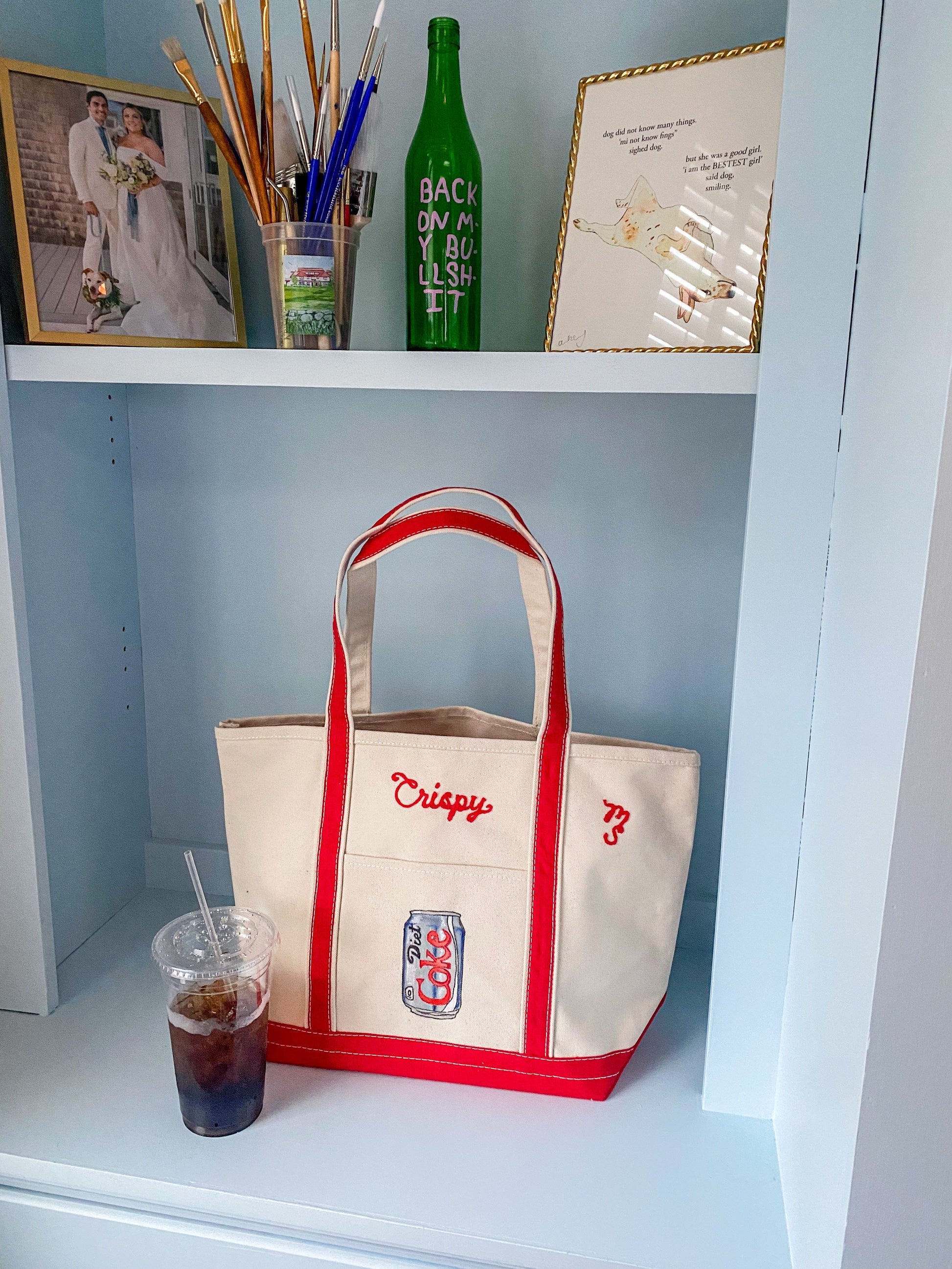 Maker / Scholar Large Crispy Hand Painted Tote