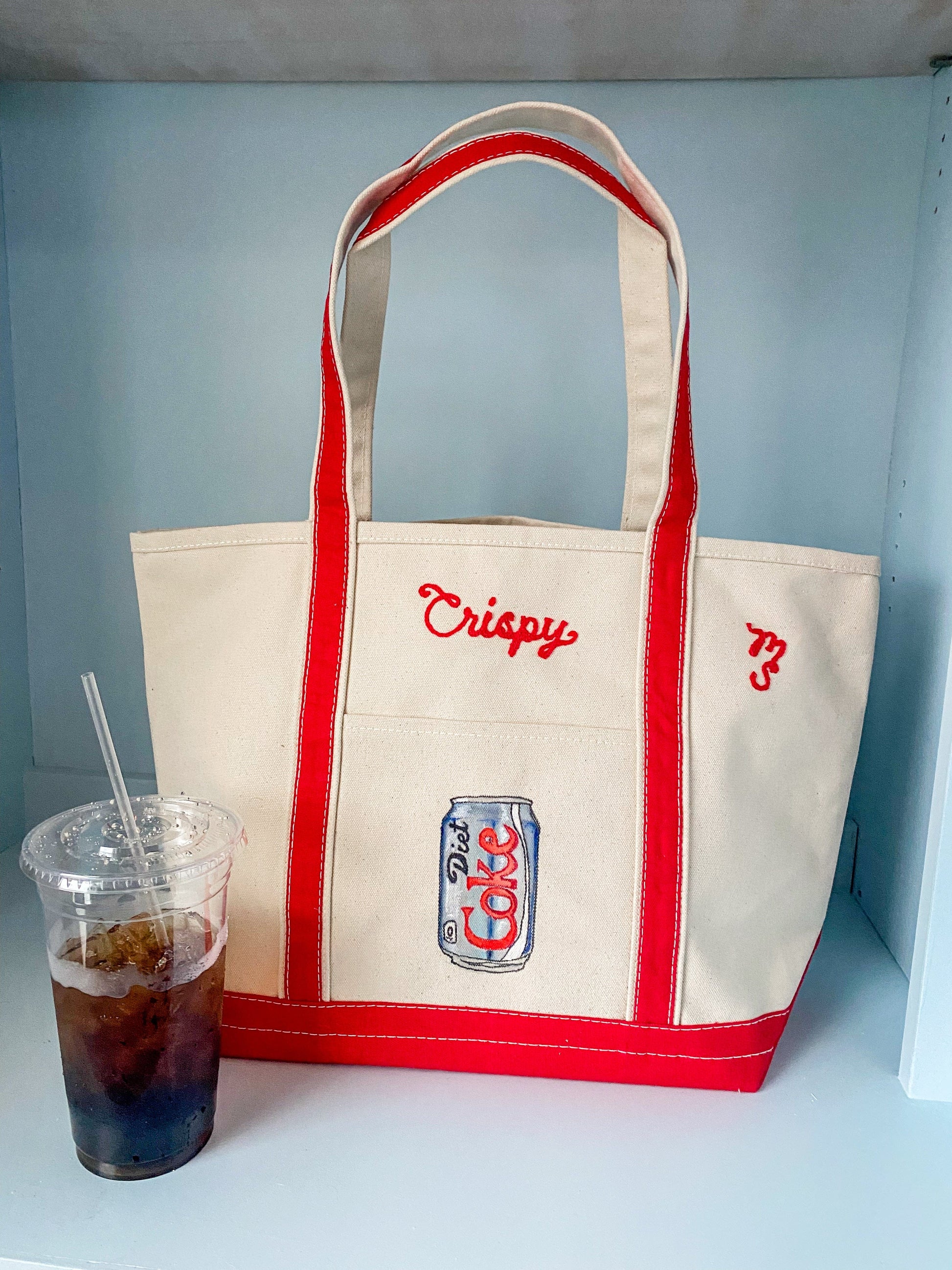 Maker / Scholar Large Crispy Hand Painted Tote