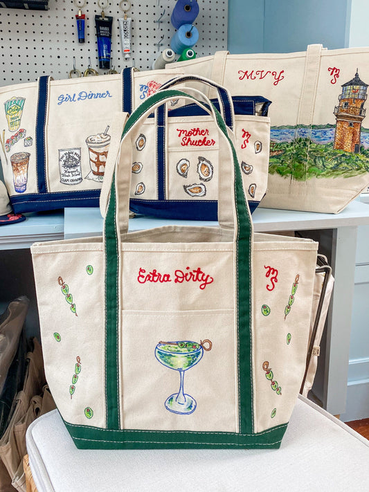 Maker / Scholar Large Extra Dirty Hand Painted Tote