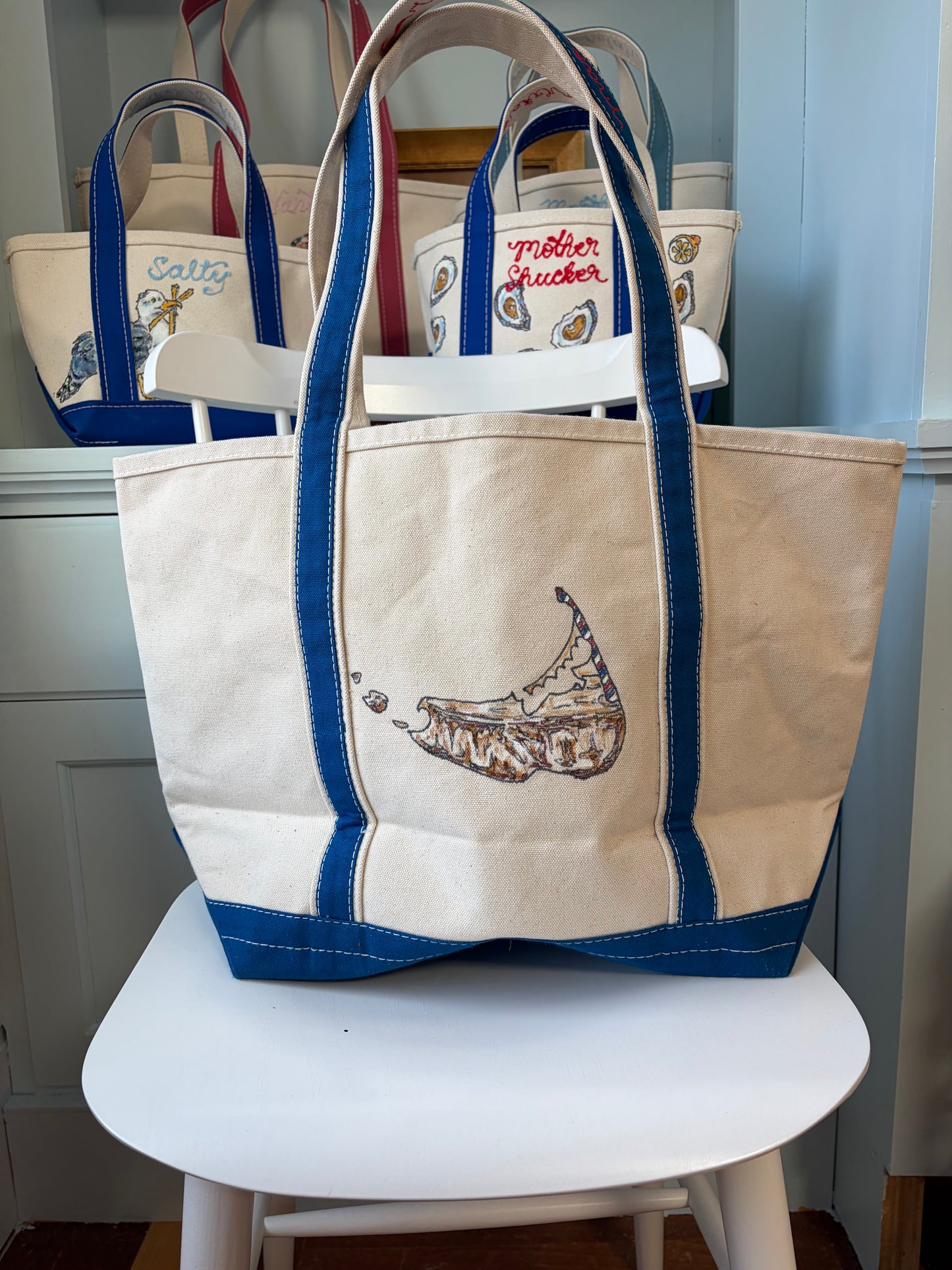 Maker / Scholar Large Happy Hour Hand Painted Tote