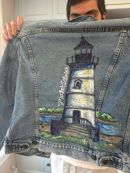 Maker / Scholar Large MV Hand Painted Jean Jacket