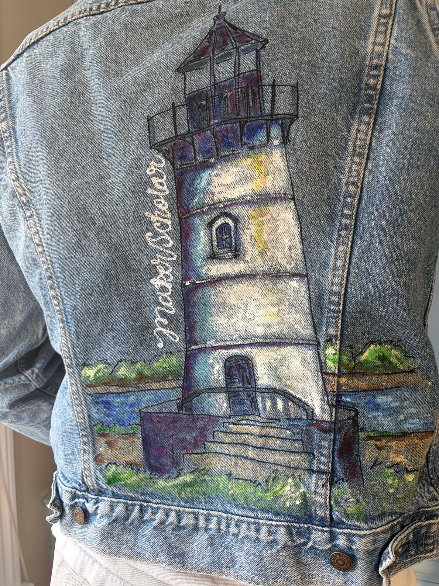 Maker / Scholar Large MV Hand Painted Jean Jacket