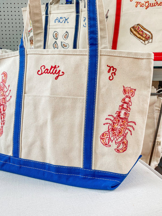 Maker / Scholar Large Salty Hand Painted Tote