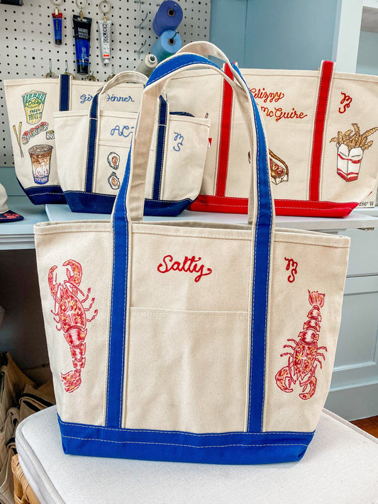 Maker / Scholar Large Salty Hand Painted Tote