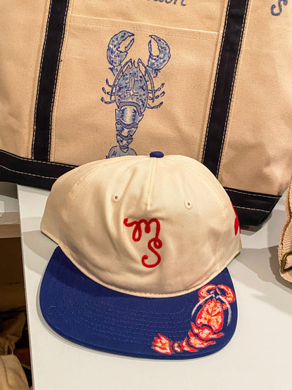Maker / Scholar Lobster Hand Painted Snapback
