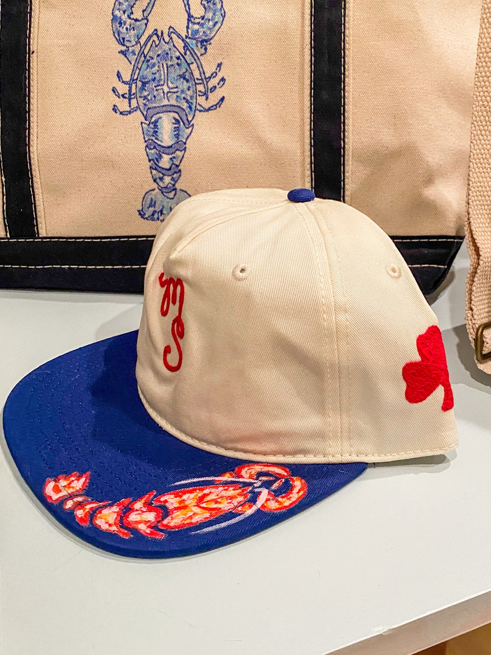 Maker / Scholar Lobster Hand Painted Snapback