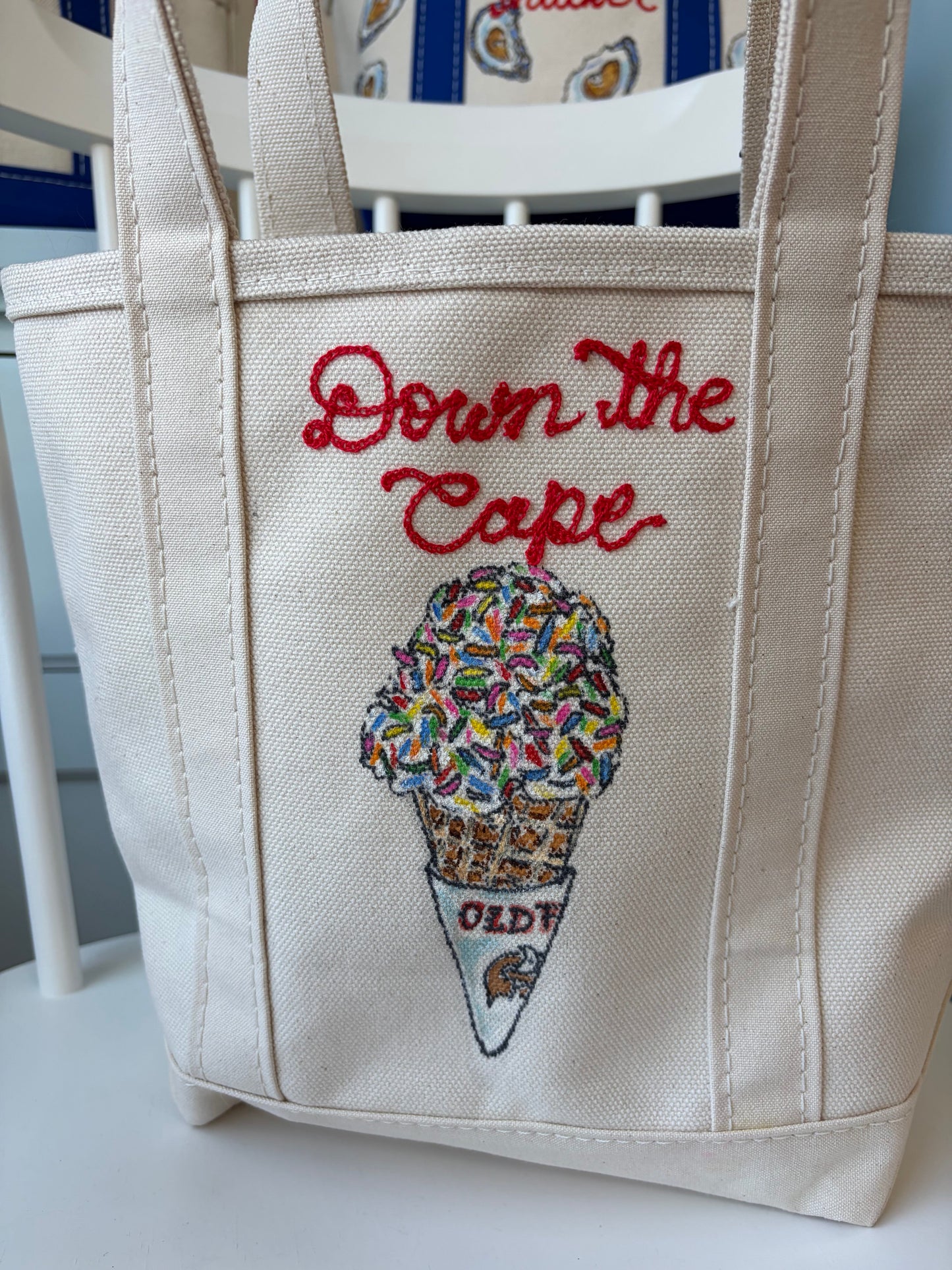 Maker / Scholar Medium Cape Cod Sprinkle Hand Painted Tote (Copy)