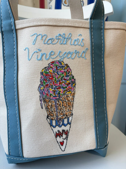 Maker / Scholar Medium Martha’s Vineyard Sprinkle Hand Painted Tote