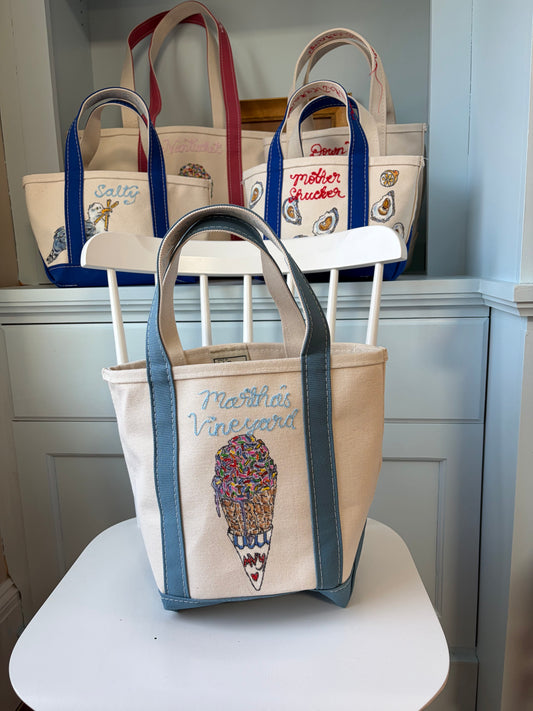 Maker / Scholar Medium Martha’s Vineyard Sprinkle Hand Painted Tote