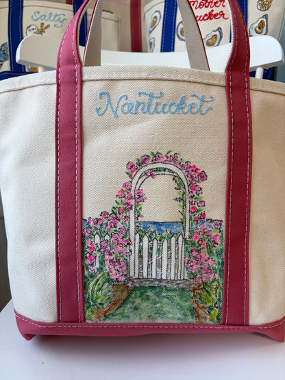 Maker / Scholar Medium Nantucket Garden Hand Painted Tote