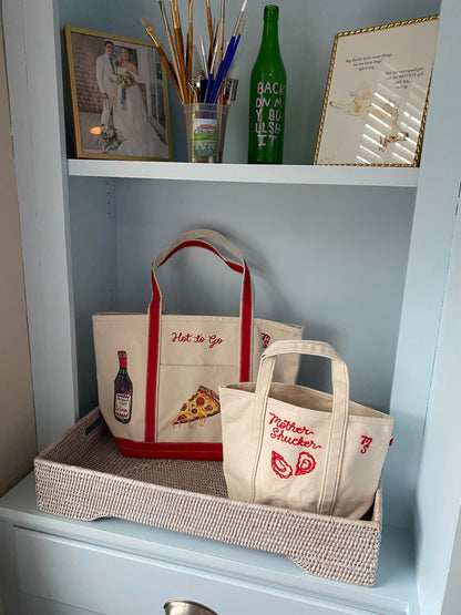 Maker / Scholar Mini Open Top Mothershucker Embroidered Tote