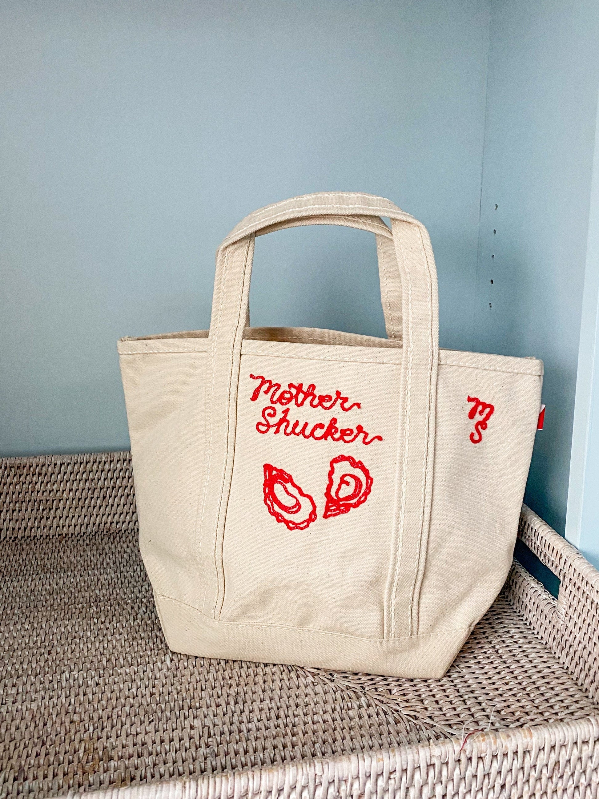 Maker / Scholar Mini Open Top Mothershucker Embroidered Tote