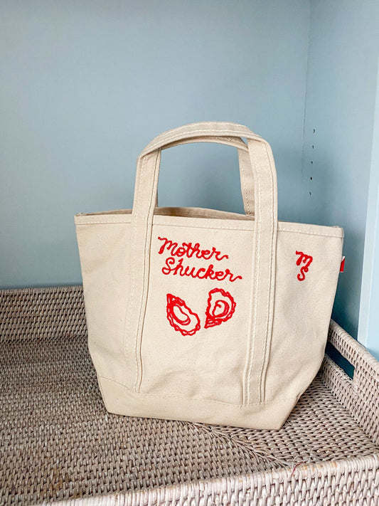 Maker / Scholar Mini Open Top Mothershucker Embroidered Tote