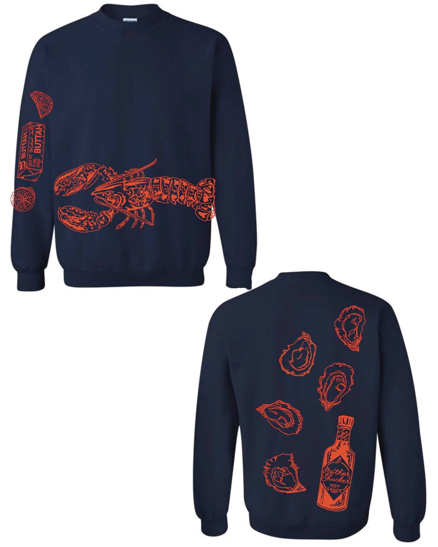 Maker / Scholar Navy Mothershuckin' Crew Neck