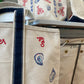 Maker / Scholar Navy Straps Mothershucker Large Hand Painted Tote