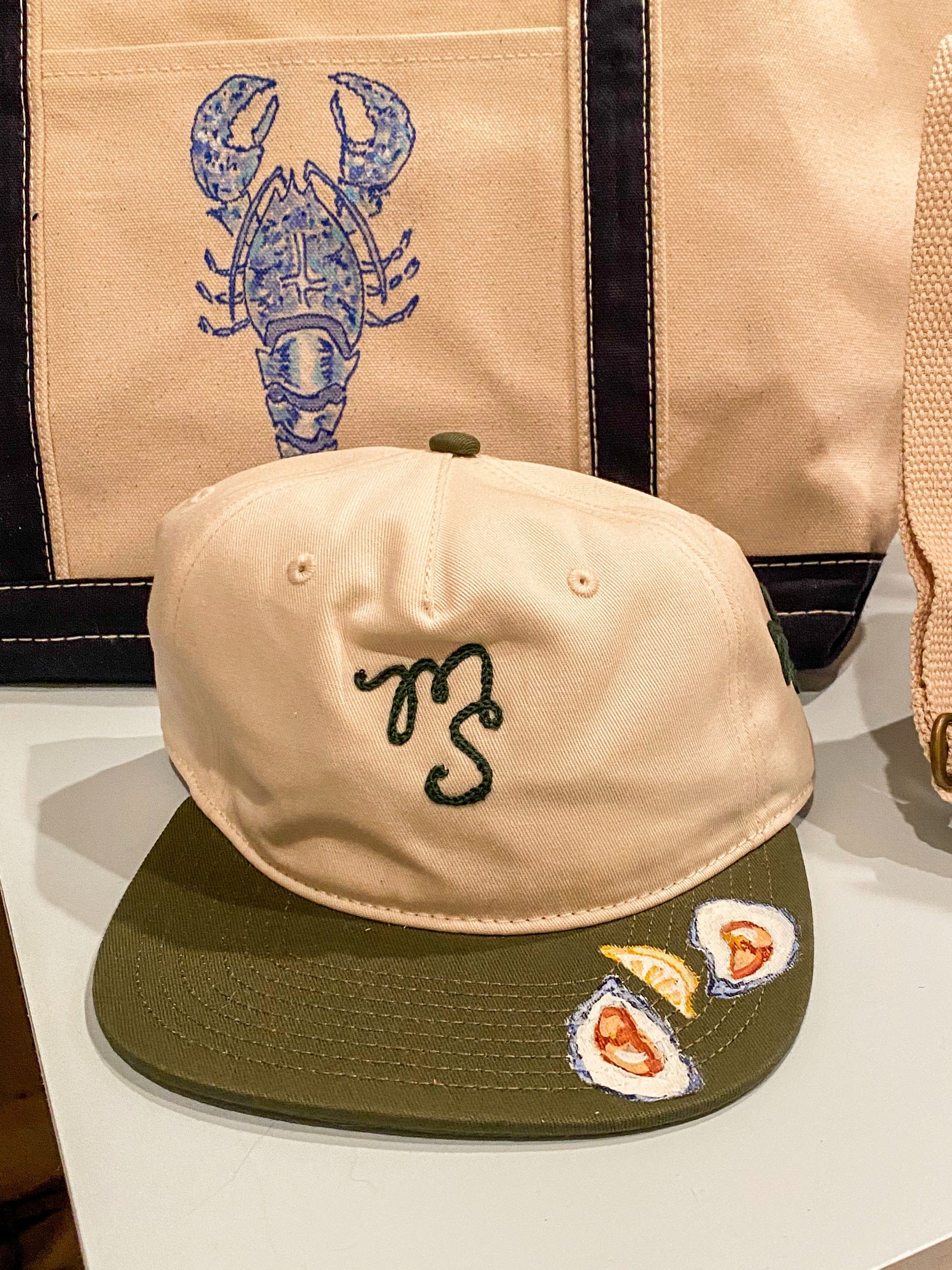 Maker / Scholar Oyster Hand Painted Snapback